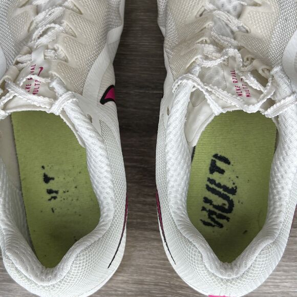 Nike Zoom Rival Multi Spikes Mens Size 8 White Pink Track Field XC Cross Country - Picture 11 of 11